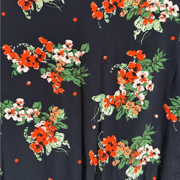 Zara Basic Navy Floral Bomber Jacket- medium - Picture 13 of 16